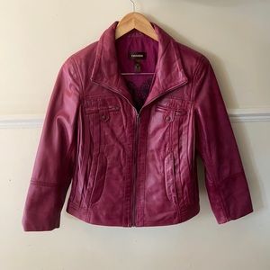 Danier pink genuine leather jacket